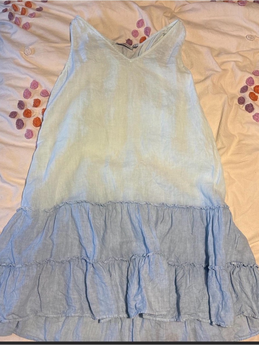 Vineyard Vines Light Blue Tiered Sleeveless Dress